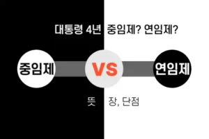 대통령 4년 중임제 연임제 뜻과 차이